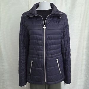 Guess Puffer Jacket Quilted Lightweight Navy Women's M/L - SEE DESC